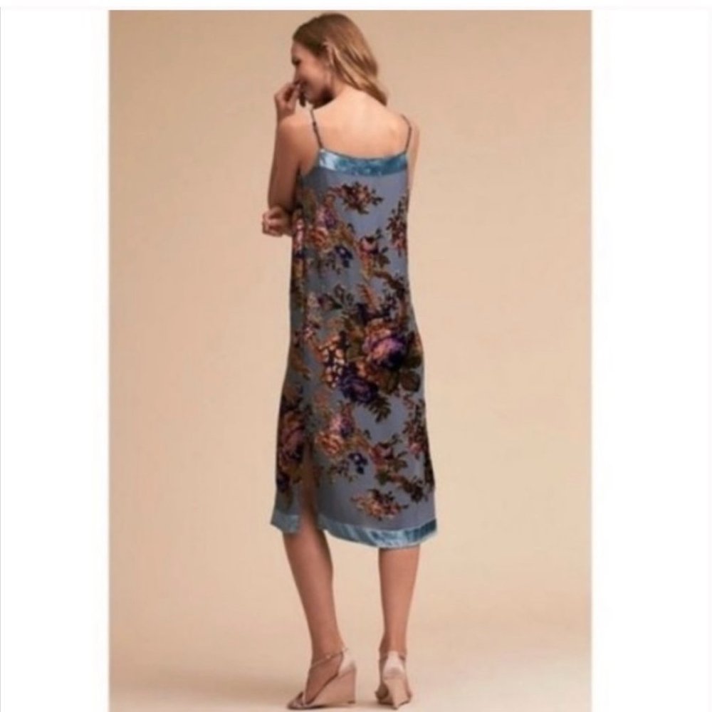 Anthropologie BHLDN Carlson Velvet Burnout Vintage Style Slip Dress Small - Picture 2 of 9